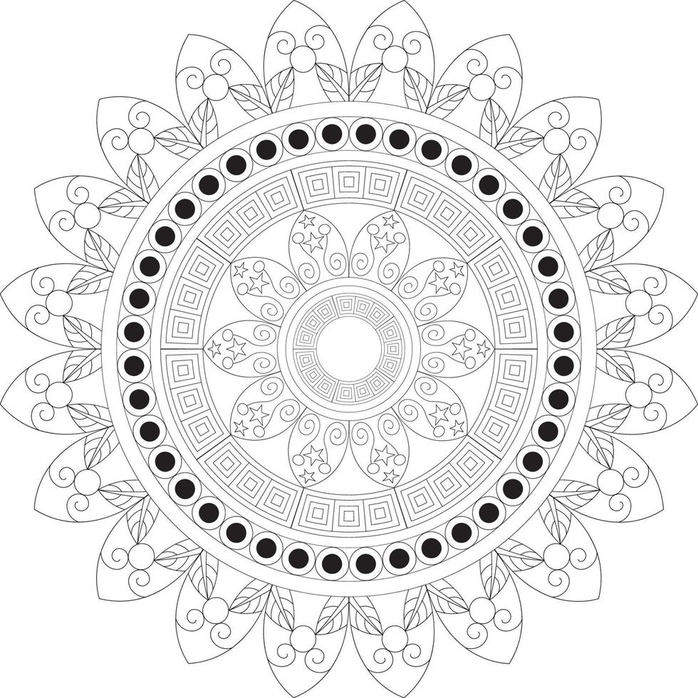 mandala da colorare vettore