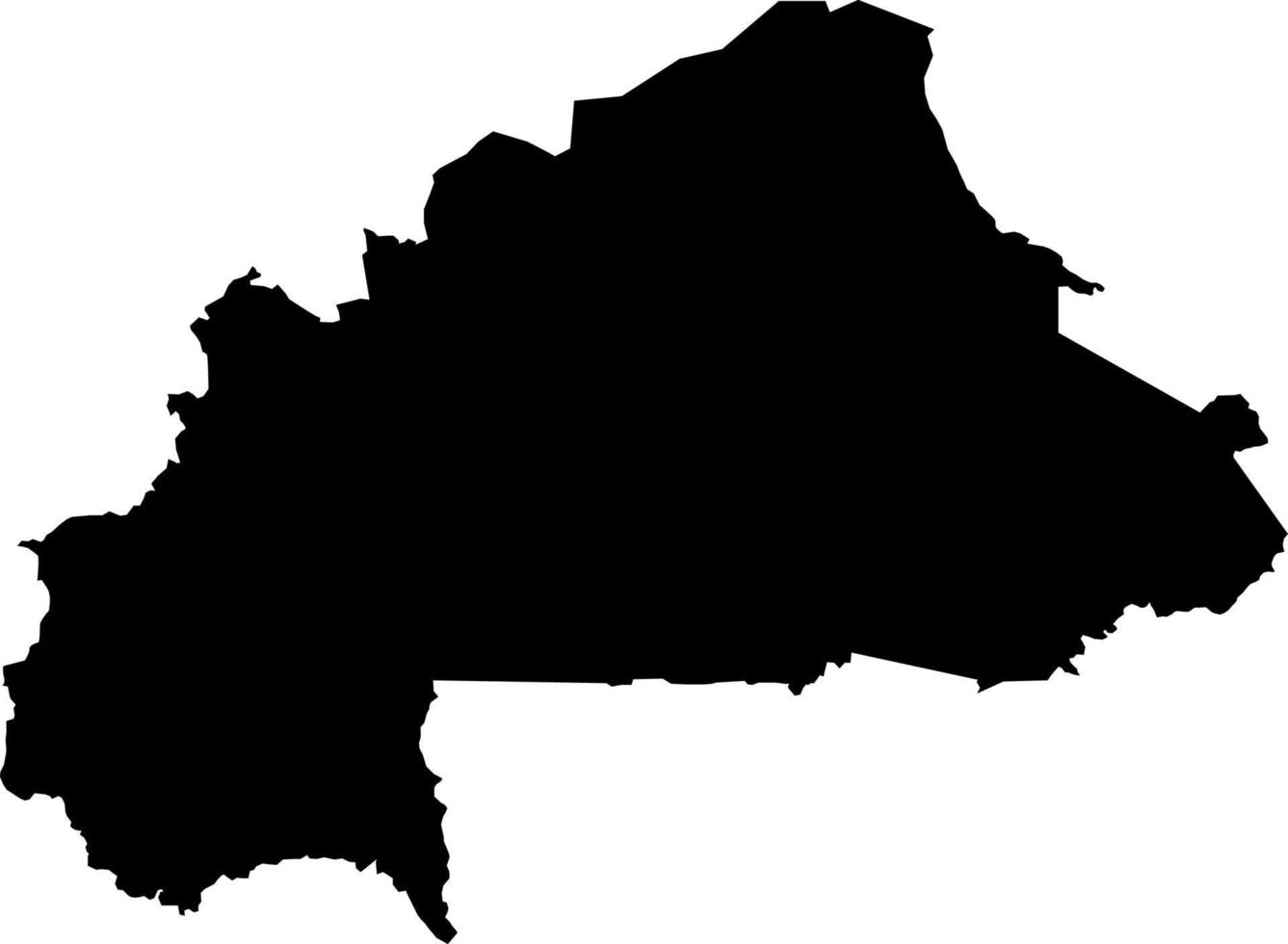 Africa burkina faso carta geografica vettore mappa.mano disegnato minimalismo stile.