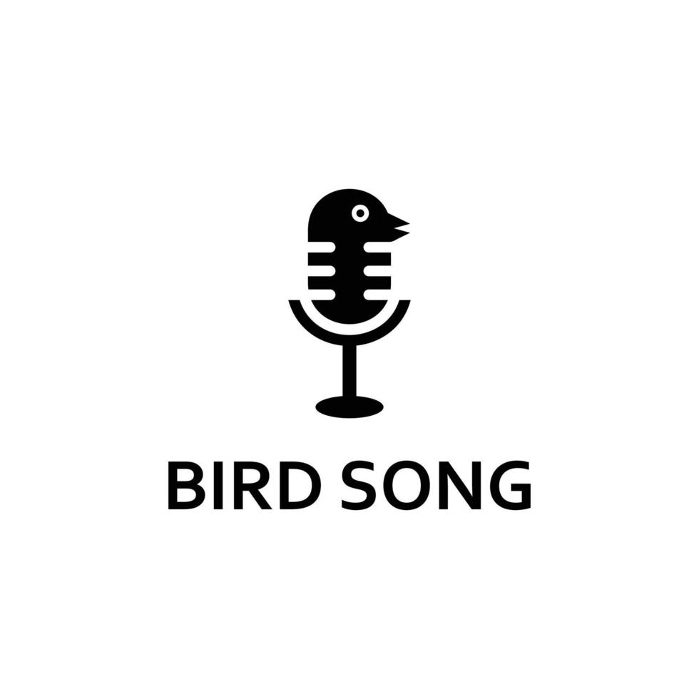 cantando uccello astratto logo design vettore