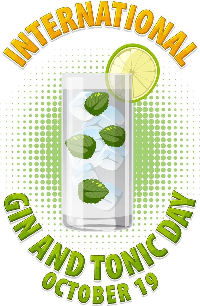 design di banner per la giornata internazionale di gin tonic vettore