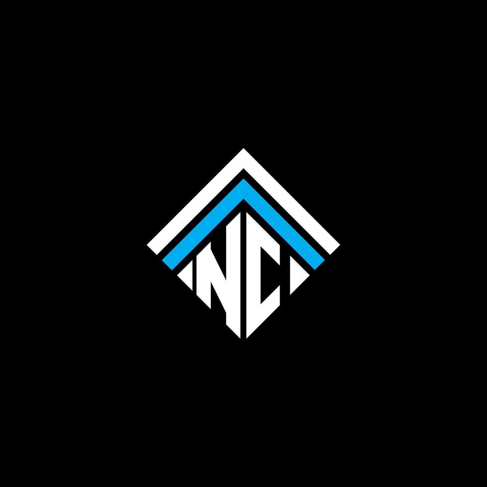 nc lettera logo design creativo con grafica vettoriale, nc logo semplice e moderno. vettore