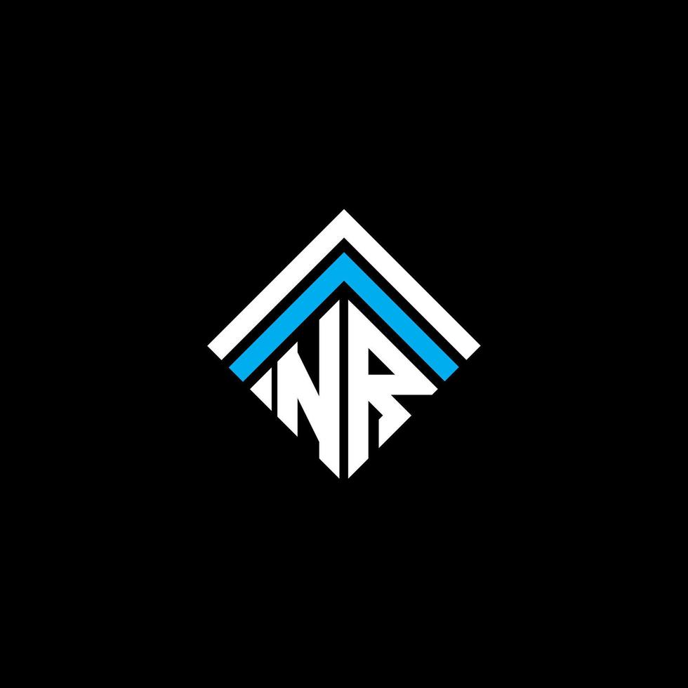 nr lettera logo design creativo con grafica vettoriale, nr logo semplice e moderno. vettore