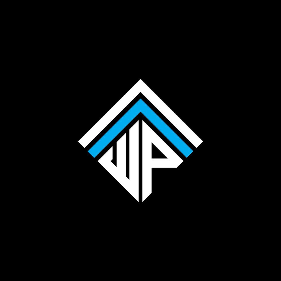 logo lettera wp design creativo con grafica vettoriale, logo wp semplice e moderno. vettore