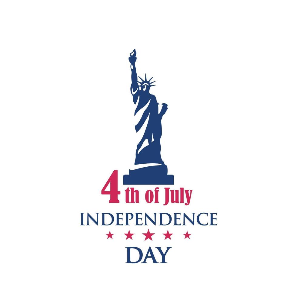 festa nazionale americana 4 luglio. banner di celebrazione del giorno dell'indipendenza. vettore