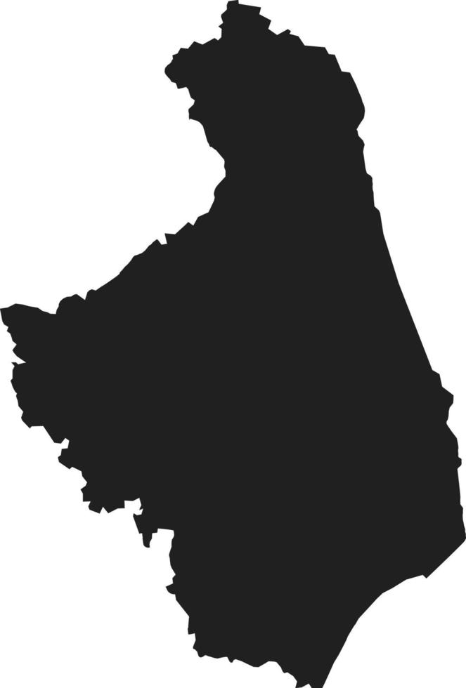 silhouette di Polonia nazione mappa, Podlaskie mappa.mano disegnato minimalismo stile. vettore