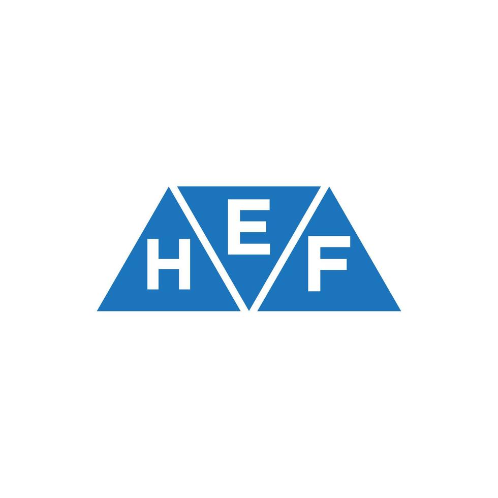 ehf triangolo forma logo design su bianca sfondo. ehf creativo iniziali lettera logo concetto. vettore