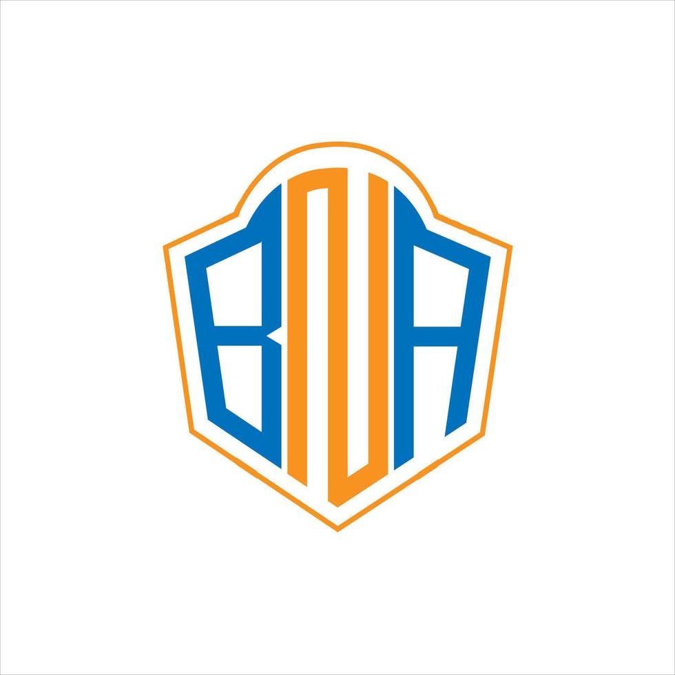 bna astratto monogramma scudo logo design su bianca sfondo. bna creativo iniziali lettera logo. vettore
