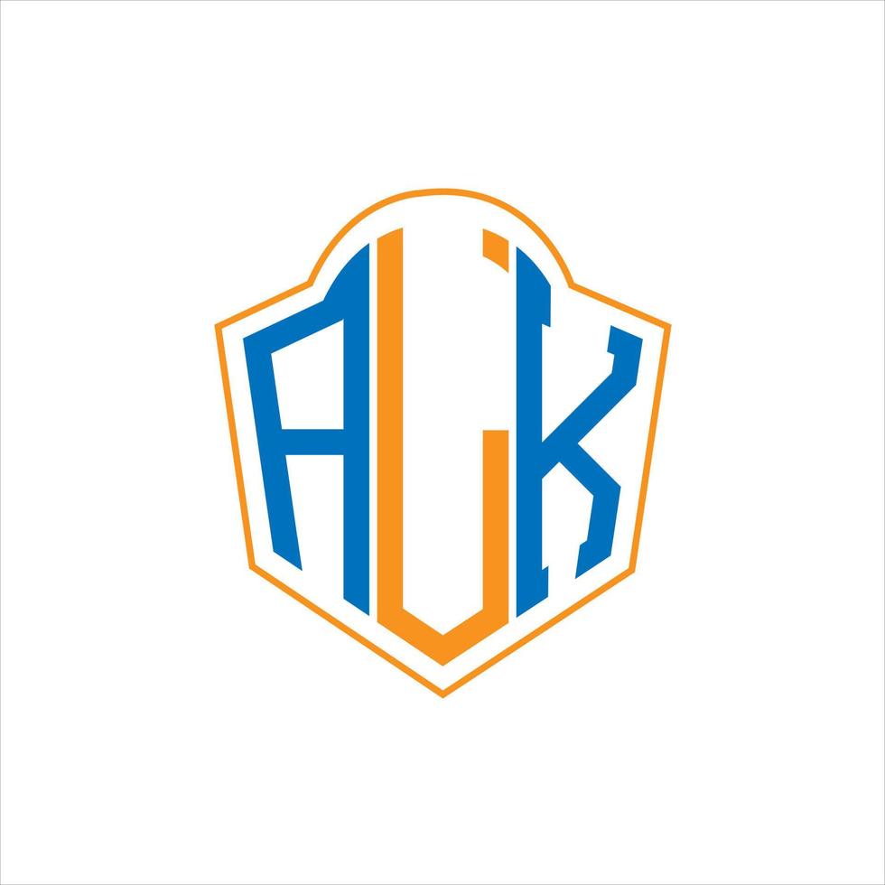 alk astratto monogramma scudo logo design su bianca sfondo. alk creativo iniziali lettera logo. vettore