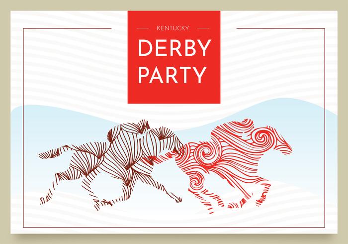 Disegno di vettore di cartolina di Kentucky Derby