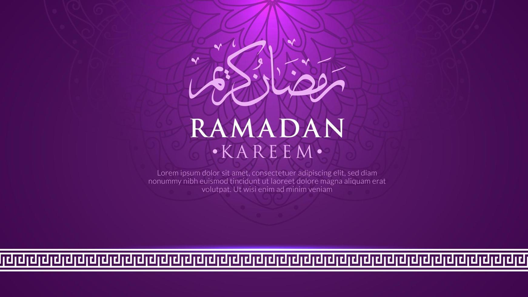 sfondo islamico di ramadan kareem vettore
