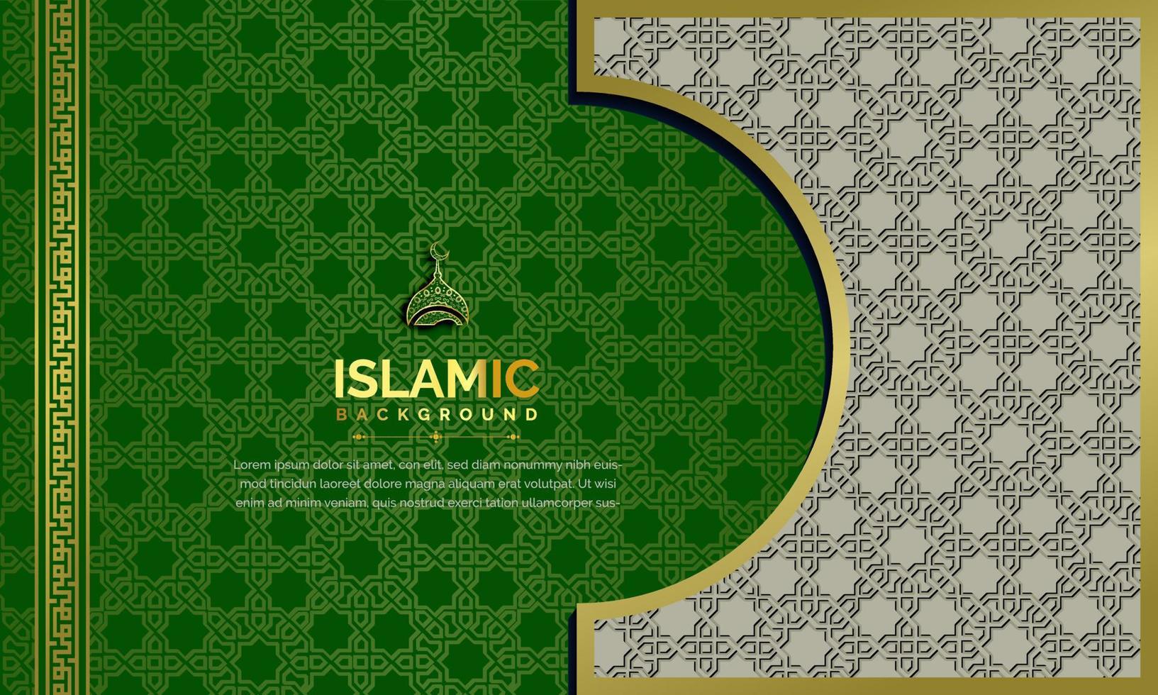 Arabo elegante lusso ornamentale islamico sfondo vettore