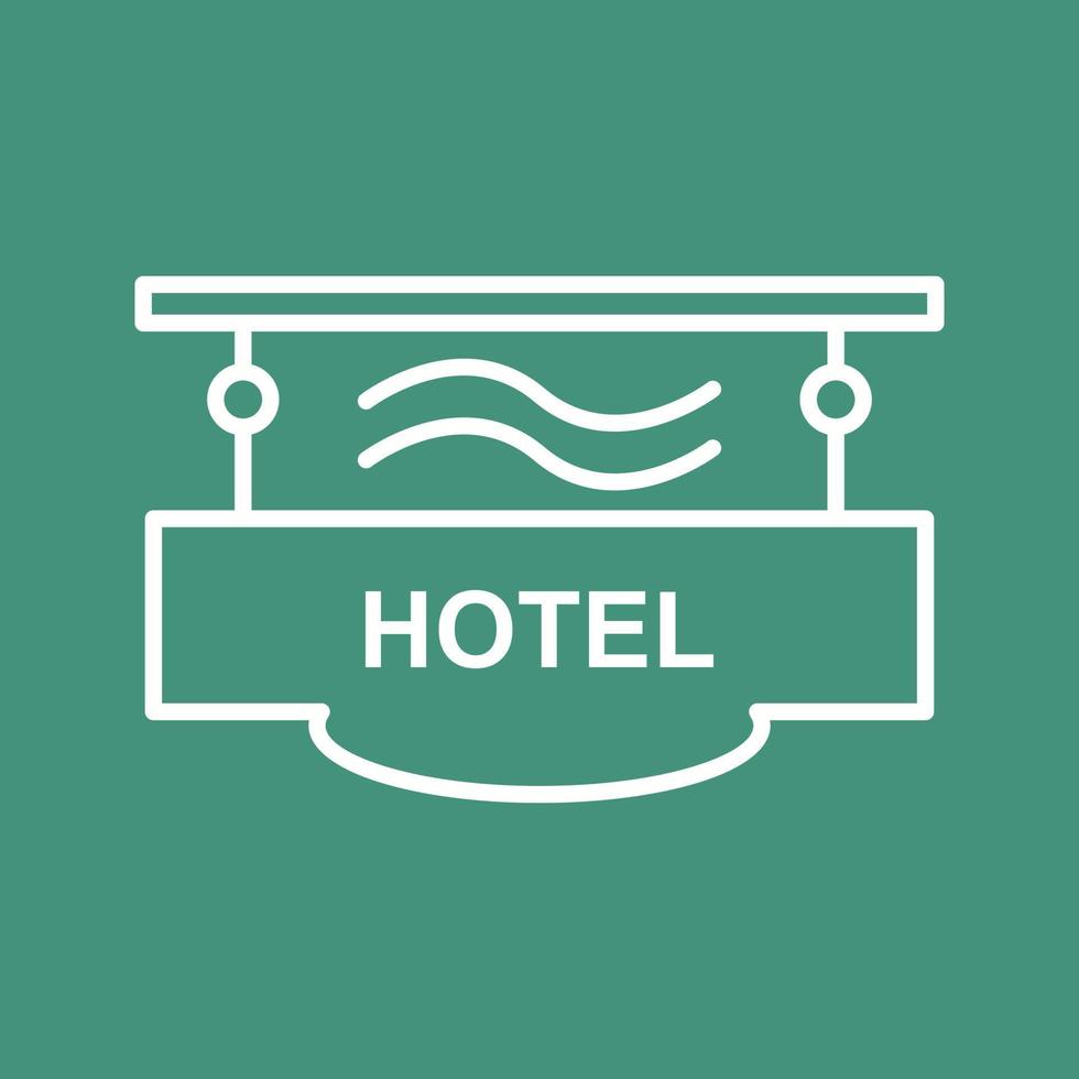Hotel cartello vettore icona