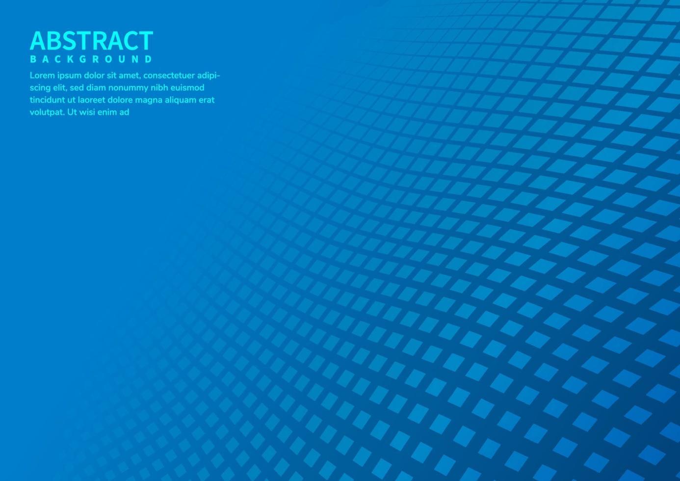 il fondo del modello quadrato geometrico astratto con la prospettiva di forme blu può essere utilizzato nel volantino del sito Web del poster di copertina. vettore