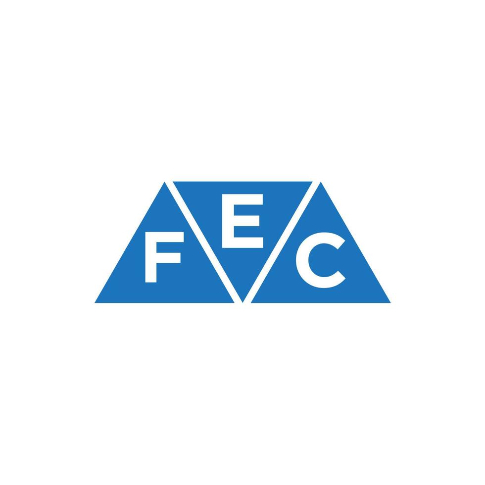 ecc triangolo forma logo design su bianca sfondo. ecc creativo iniziali lettera logo concetto.efc triangolo forma logo design su bianca sfondo. ecc creativo iniziali lettera logo concetto. vettore