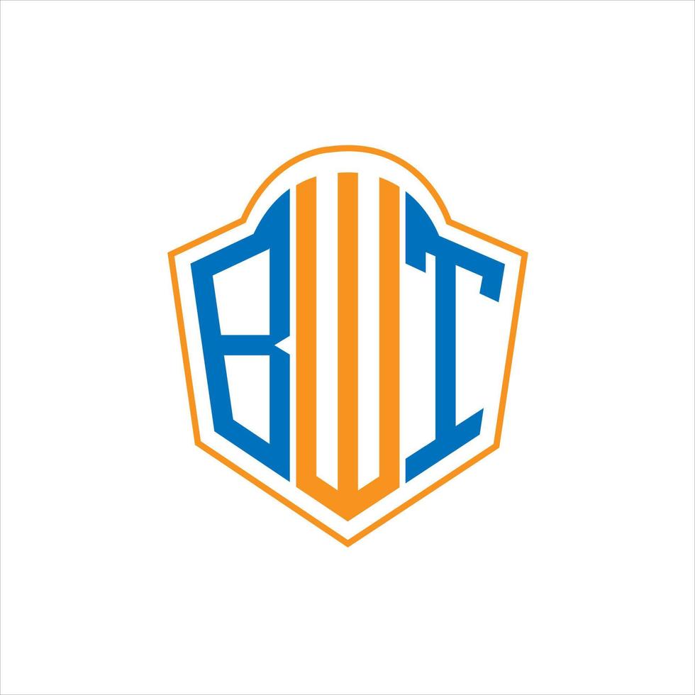 bwt astratto monogramma scudo logo design su bianca sfondo. bwt creativo iniziali lettera logo. vettore