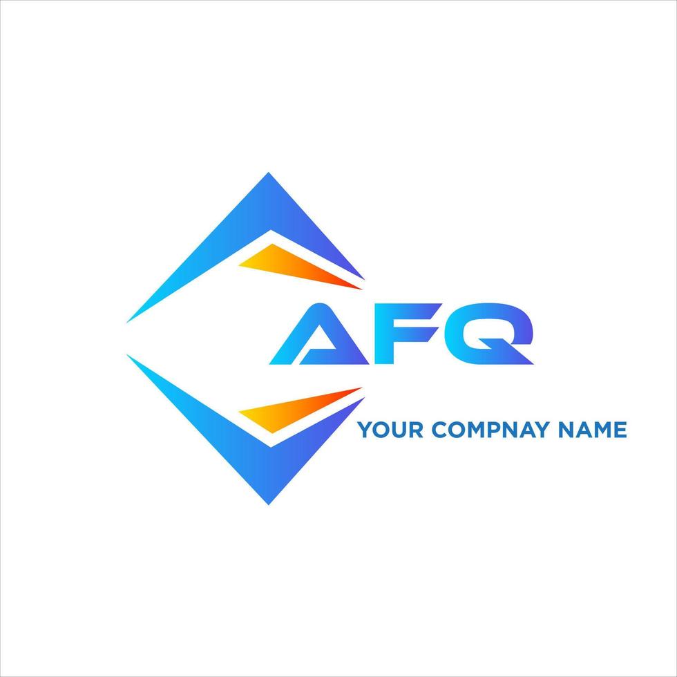 afq astratto tecnologia logo design su bianca sfondo. afq creativo iniziali lettera logo concetto. vettore