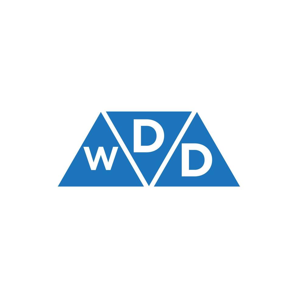 dwd triangolo forma logo design su bianca sfondo. dwd creativo iniziali lettera logo concetto. vettore