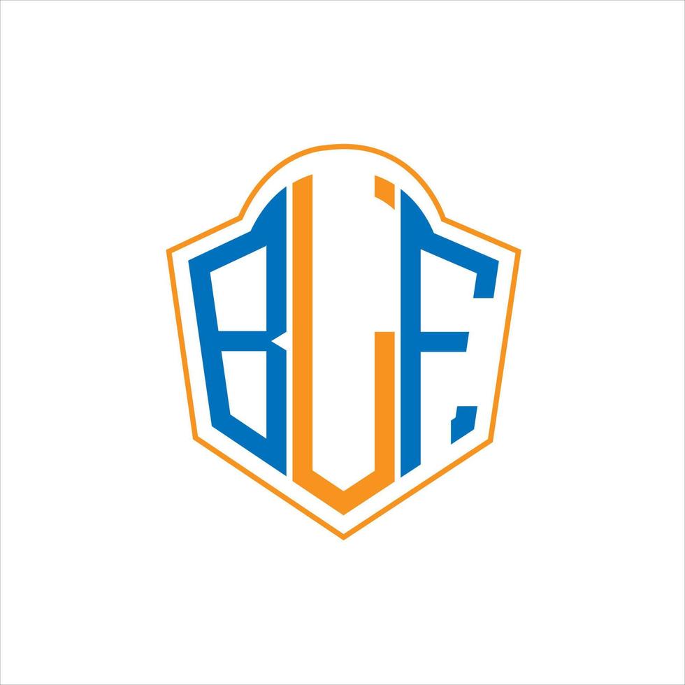 blf astratto monogramma scudo logo design su bianca sfondo. blf creativo iniziali lettera logo. vettore