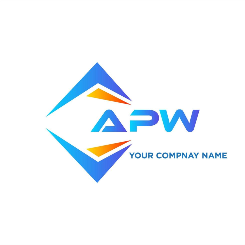apw astratto tecnologia logo design su bianca sfondo. apw creativo iniziali lettera logo concetto. vettore