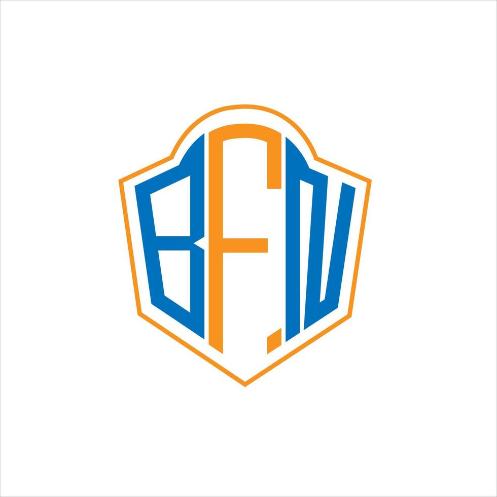 bfn astratto monogramma scudo logo design su bianca sfondo. bfn creativo iniziali lettera logo. vettore