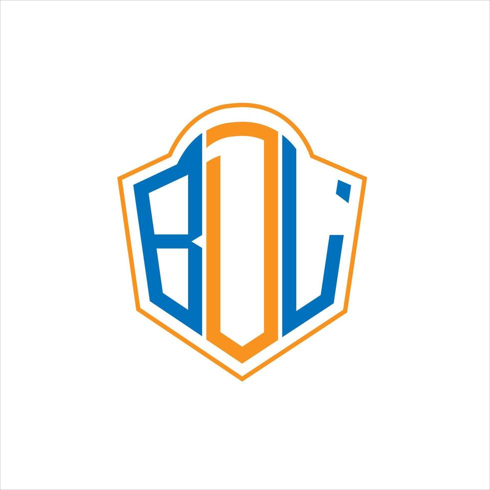 bdl astratto monogramma scudo logo design su bianca sfondo. bdl creativo iniziali lettera logo. vettore