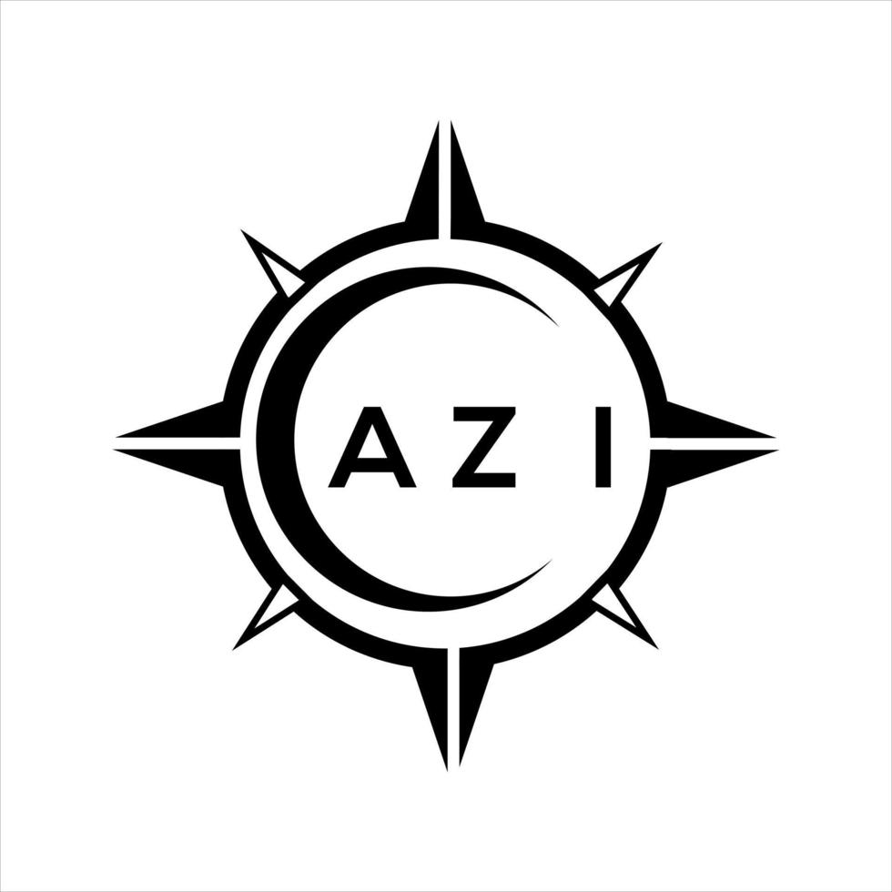 azi astratto monogramma scudo logo design su bianca sfondo. azi creativo iniziali lettera logo. vettore