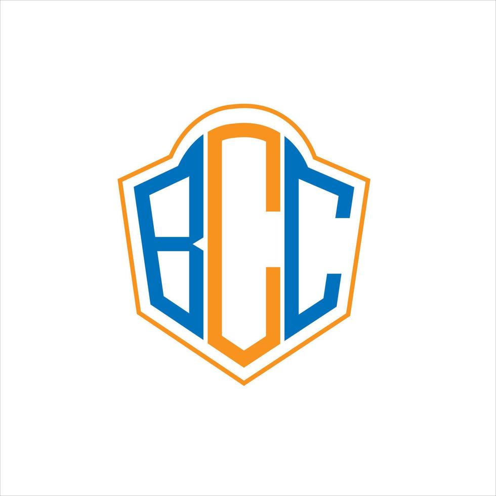 bcc astratto monogramma scudo logo design su bianca sfondo. bcc creativo iniziali lettera logo. vettore