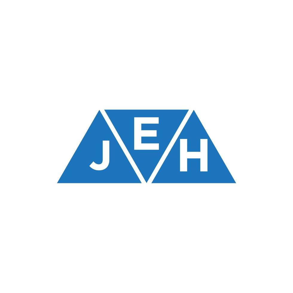 ejh triangolo forma logo design su bianca sfondo. ejh creativo iniziali lettera logo concetto. vettore