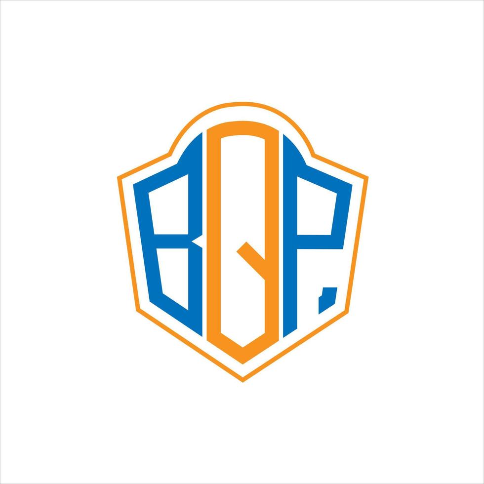 bqp astratto monogramma scudo logo design su bianca sfondo. bqp creativo iniziali lettera logo. vettore