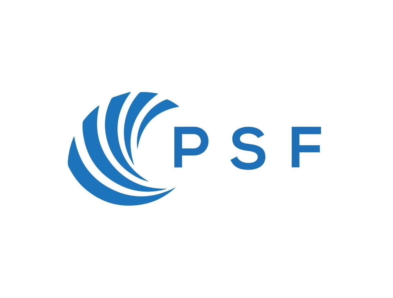 psf lettera logo design su bianca sfondo. psf creativo cerchio lettera logo concetto. psf lettera design. vettore