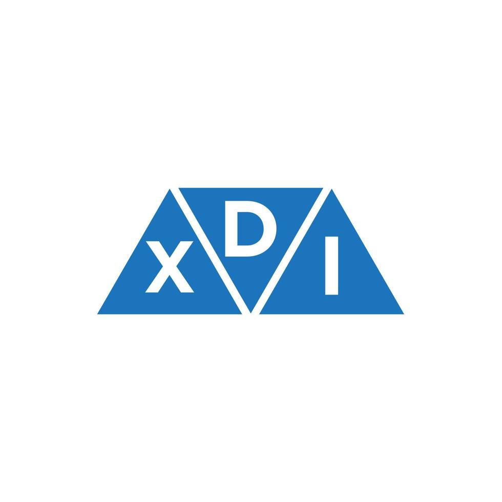 dxi triangolo forma logo design su bianca sfondo. dxi creativo iniziali lettera logo concetto. vettore