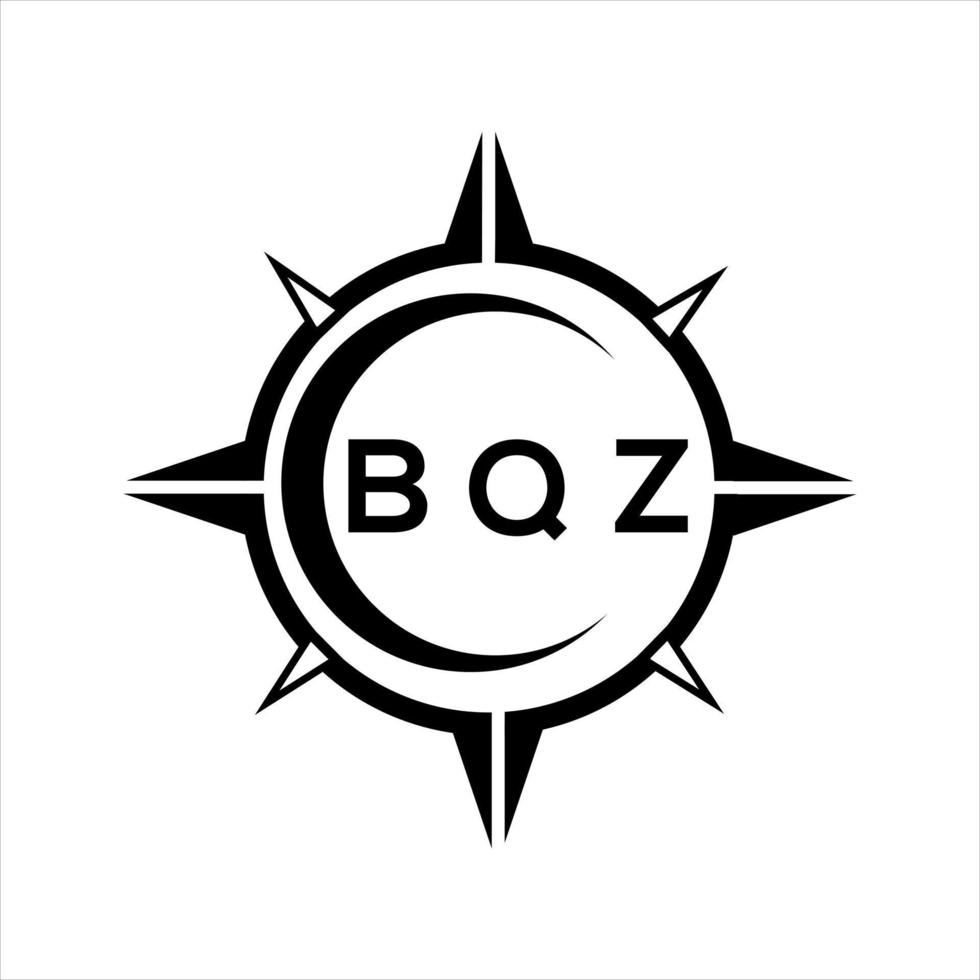 bqz astratto tecnologia cerchio ambientazione logo design su bianca sfondo. bqz creativo iniziali lettera logo. vettore