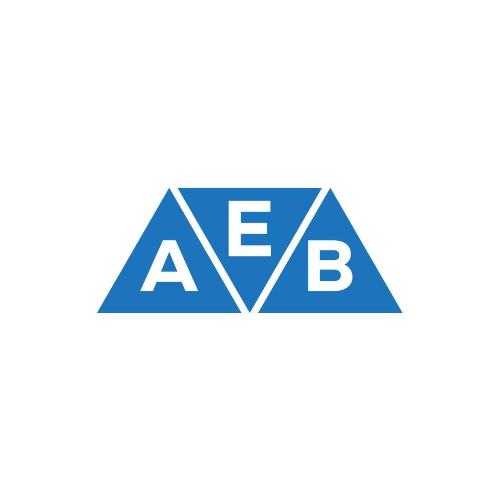 eab triangolo forma logo design su bianca sfondo. eab creativo iniziali lettera logo concetto. vettore