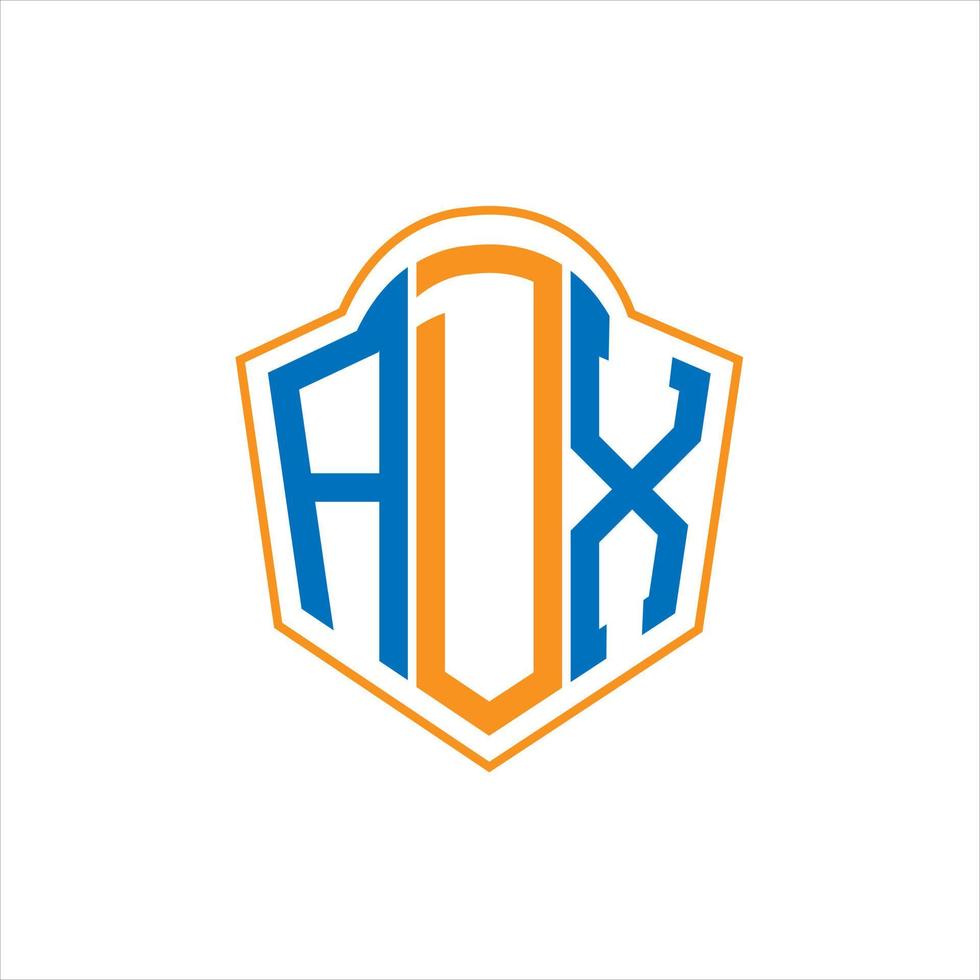 adx astratto monogramma scudo logo design su bianca sfondo. adx creativo iniziali lettera logo. vettore