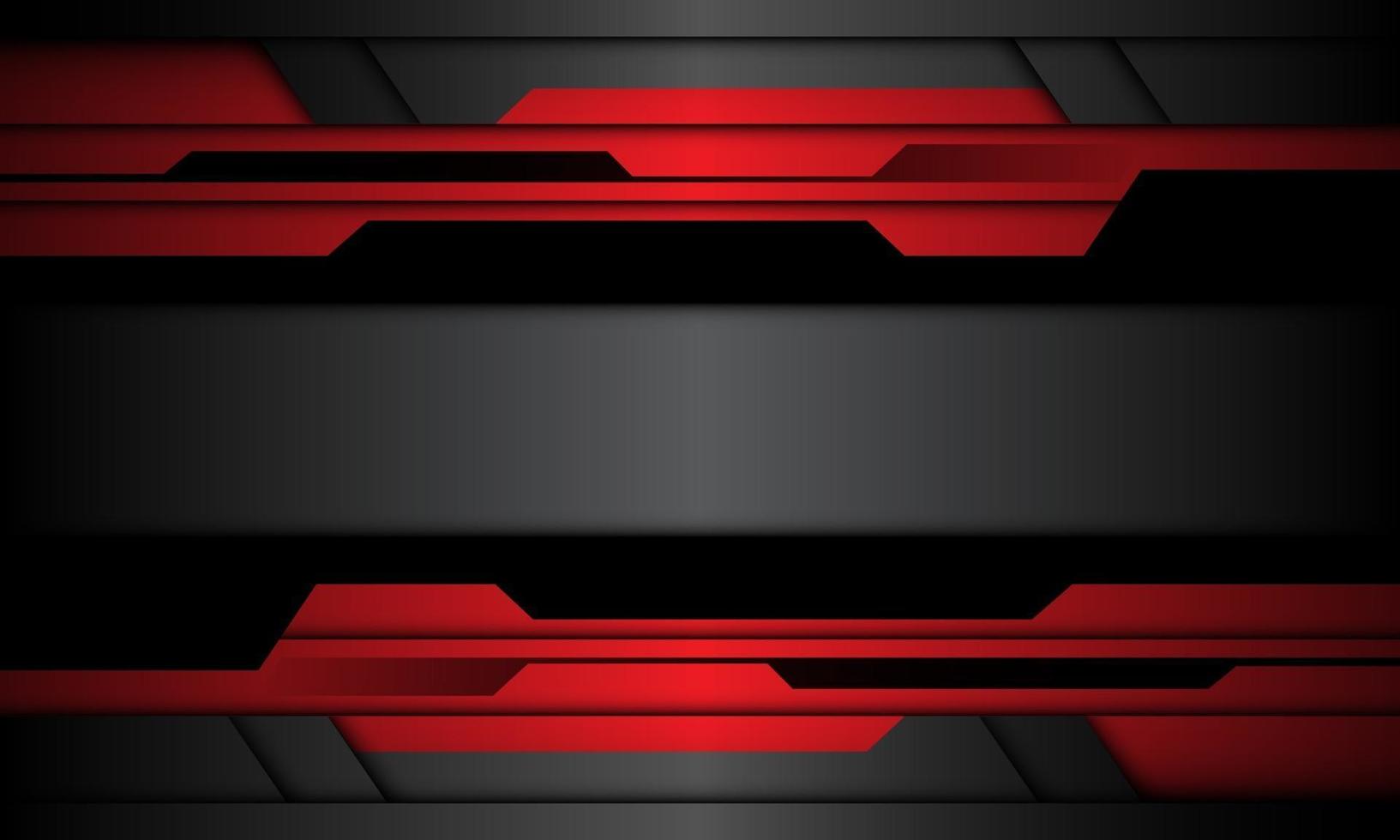 astratto rosso grigio nero metallizzato cyber geometrico banner design moderno sfondo futuristico illustrazione vettoriale. vettore