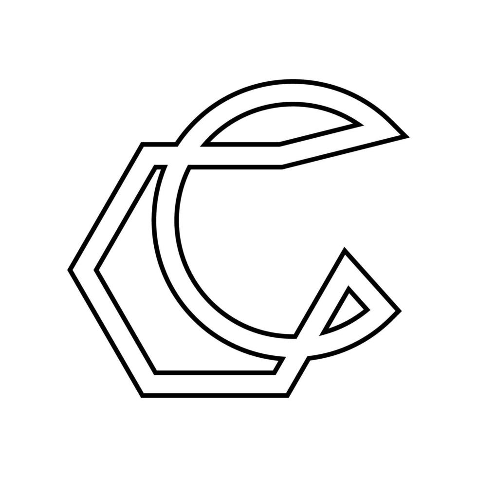 lettera c icona illustrazione vettore