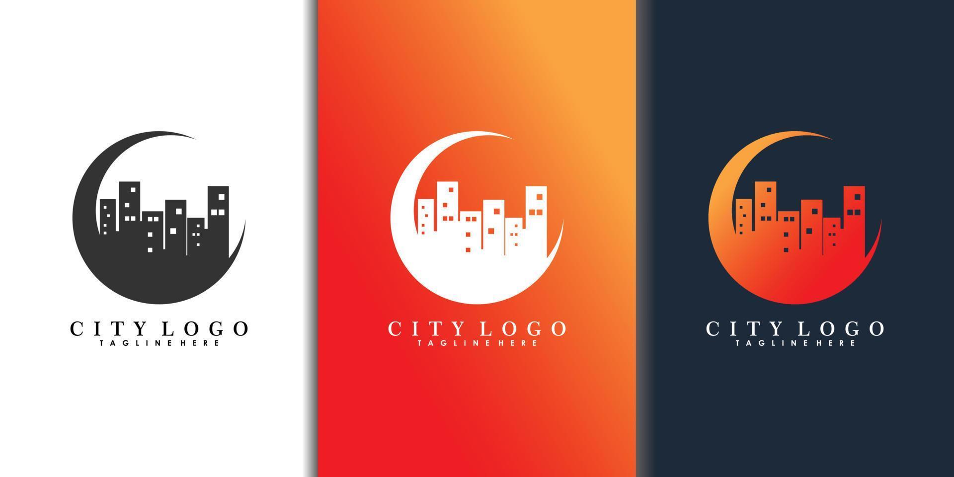 design del logo della città vettore