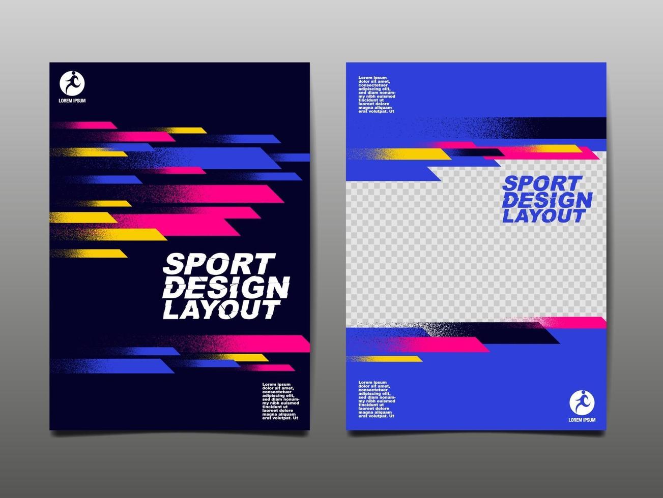 layout di progettazione sportiva, modello di progettazione, sfondo sportivo, poster dinamico, banner velocità pennello, illustrazione vettoriale. vettore