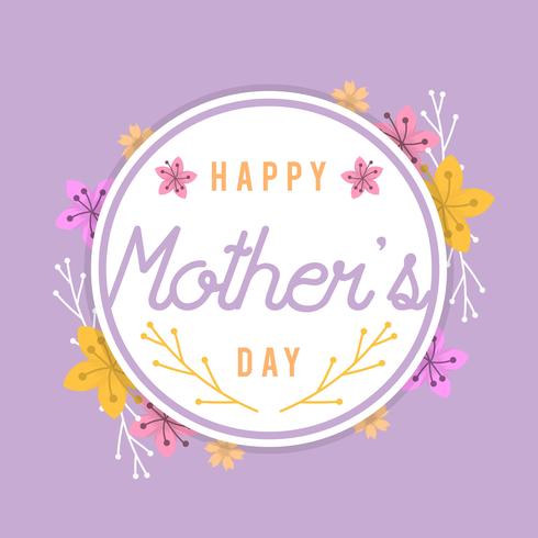 Piatto Happy Mothers Day Card Vector