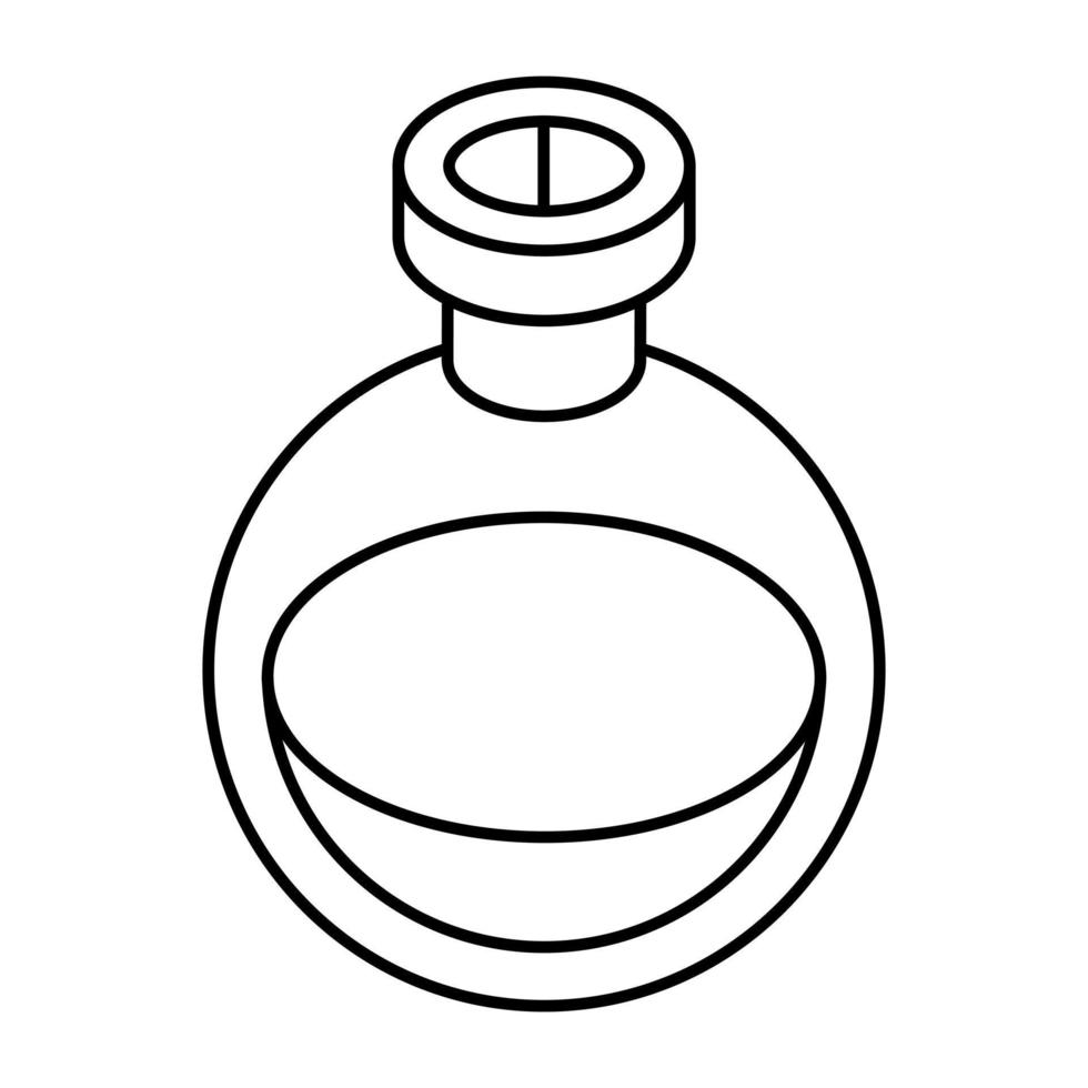 un'icona di design modificabile del pallone chimico vettore