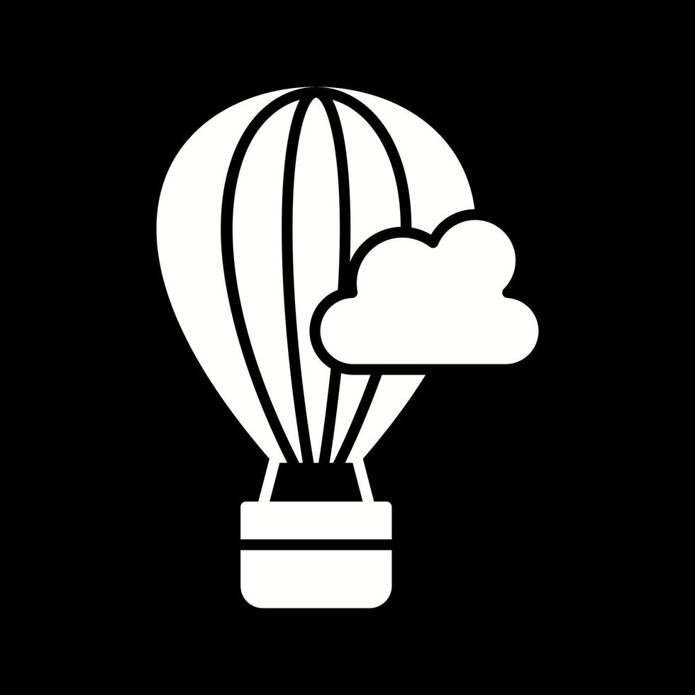 caldo aria baloon vettore icona