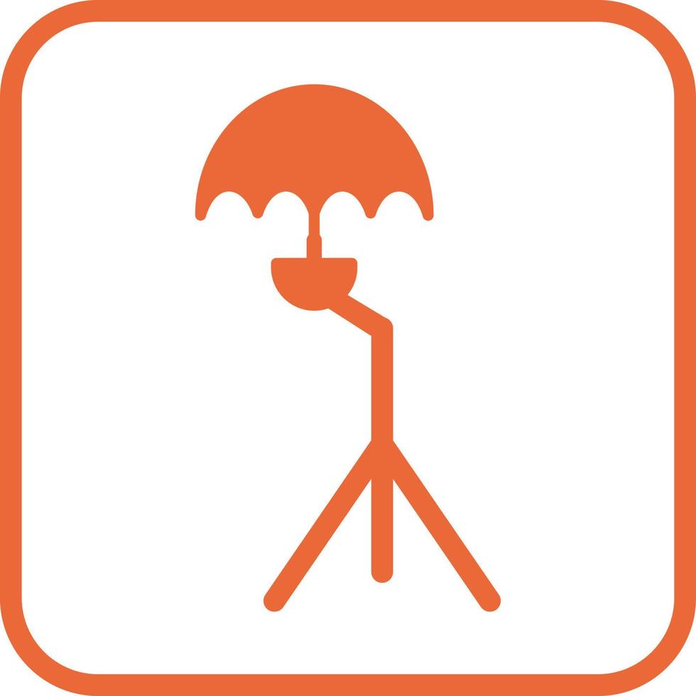 unico ombrello In piedi vettore icona