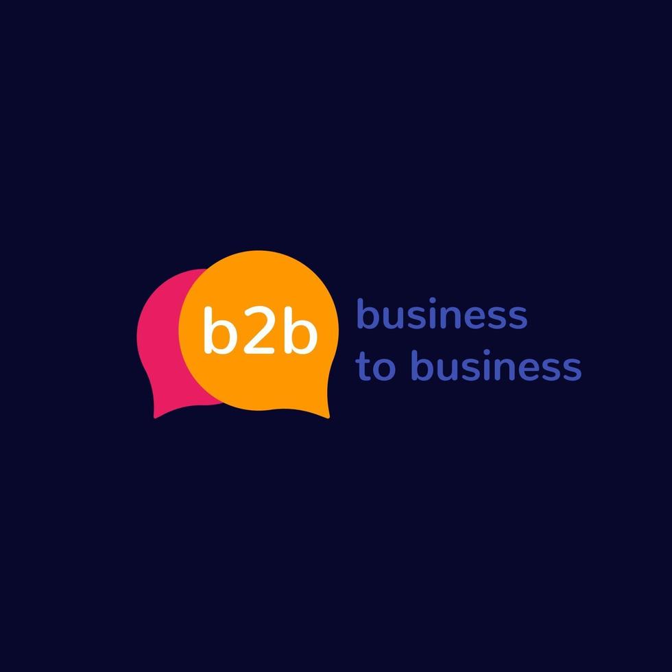 b2b, business to business, disegno del logo vettoriale