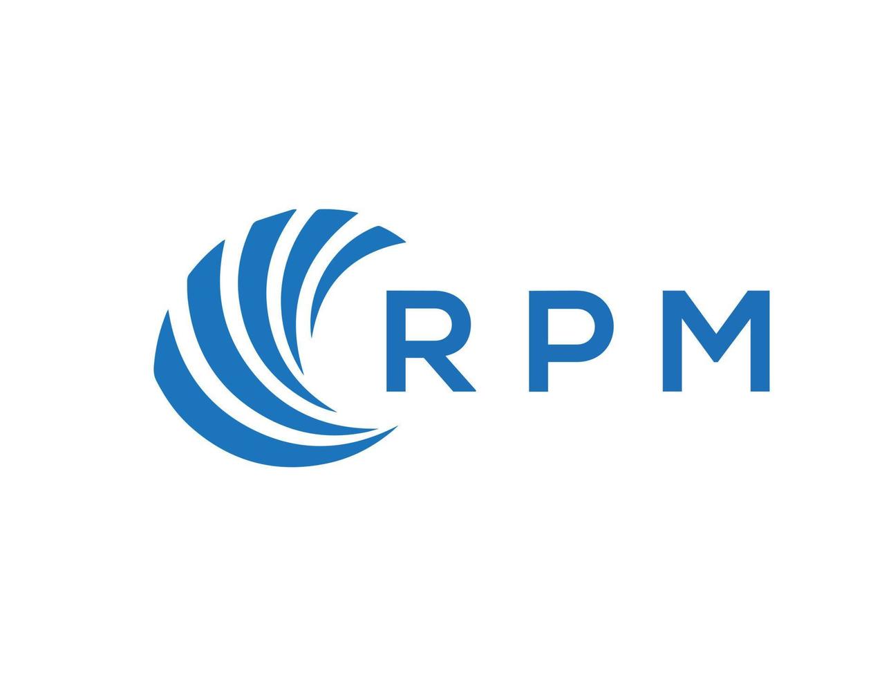 rpm lettera logo design su bianca sfondo. rpm creativo cerchio lettera logo concetto. rpm lettera design. vettore