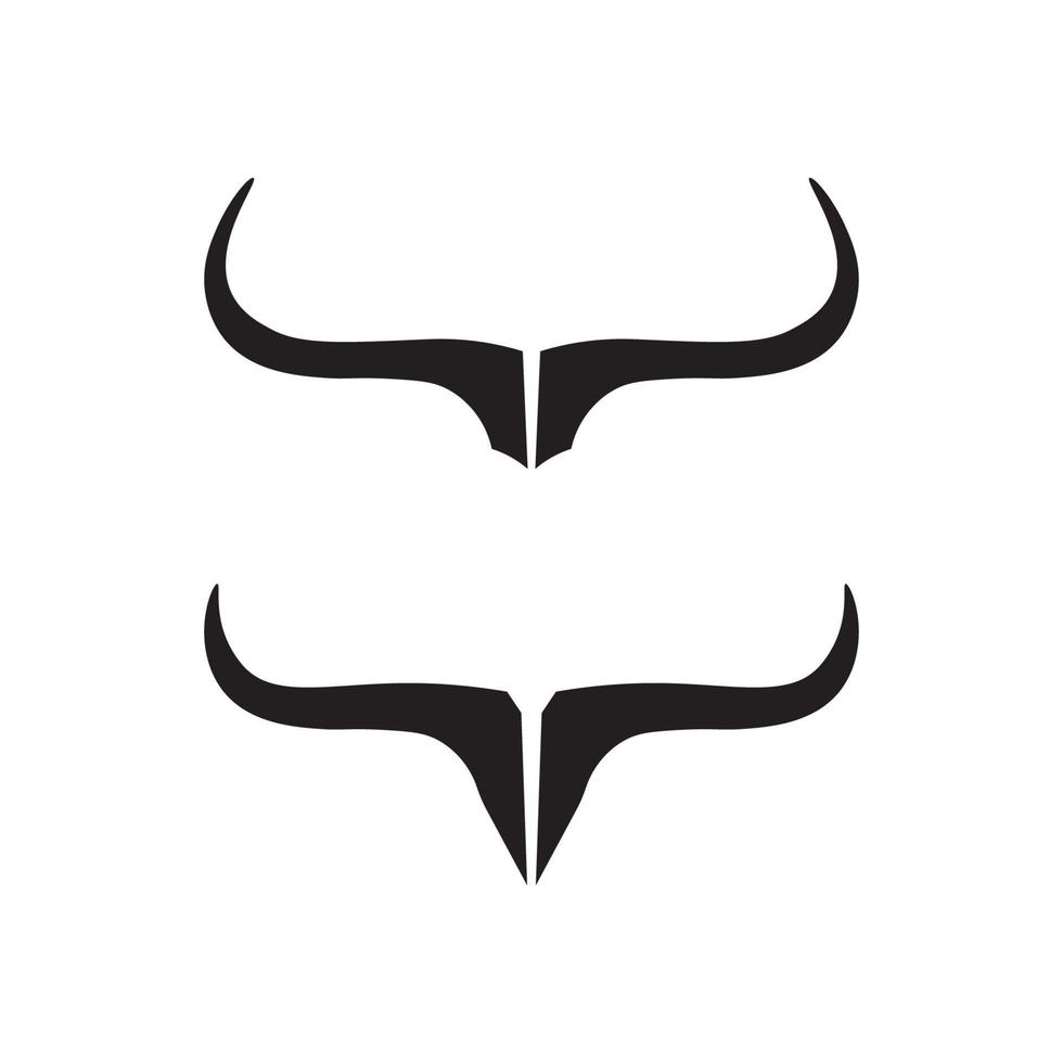Toro logo e corno simboli mucca vettore modello icone App