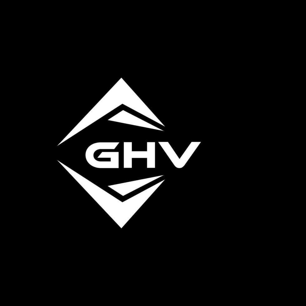 ghv astratto tecnologia logo design su nero sfondo. ghv creativo iniziali lettera logo concetto. vettore