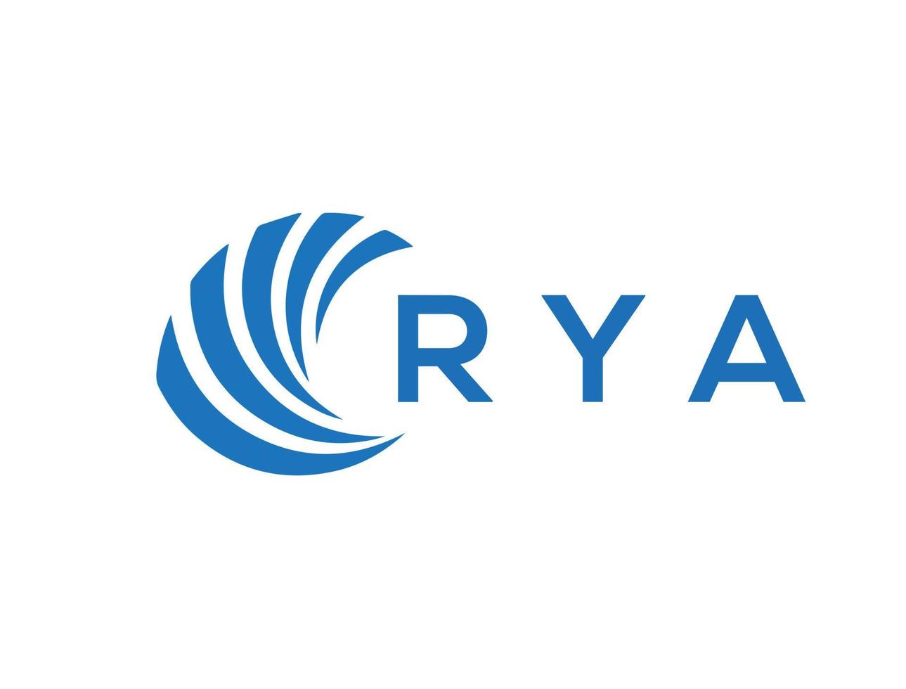rya lettera logo design su bianca sfondo. rya creativo cerchio lettera logo concetto. rya lettera design. vettore