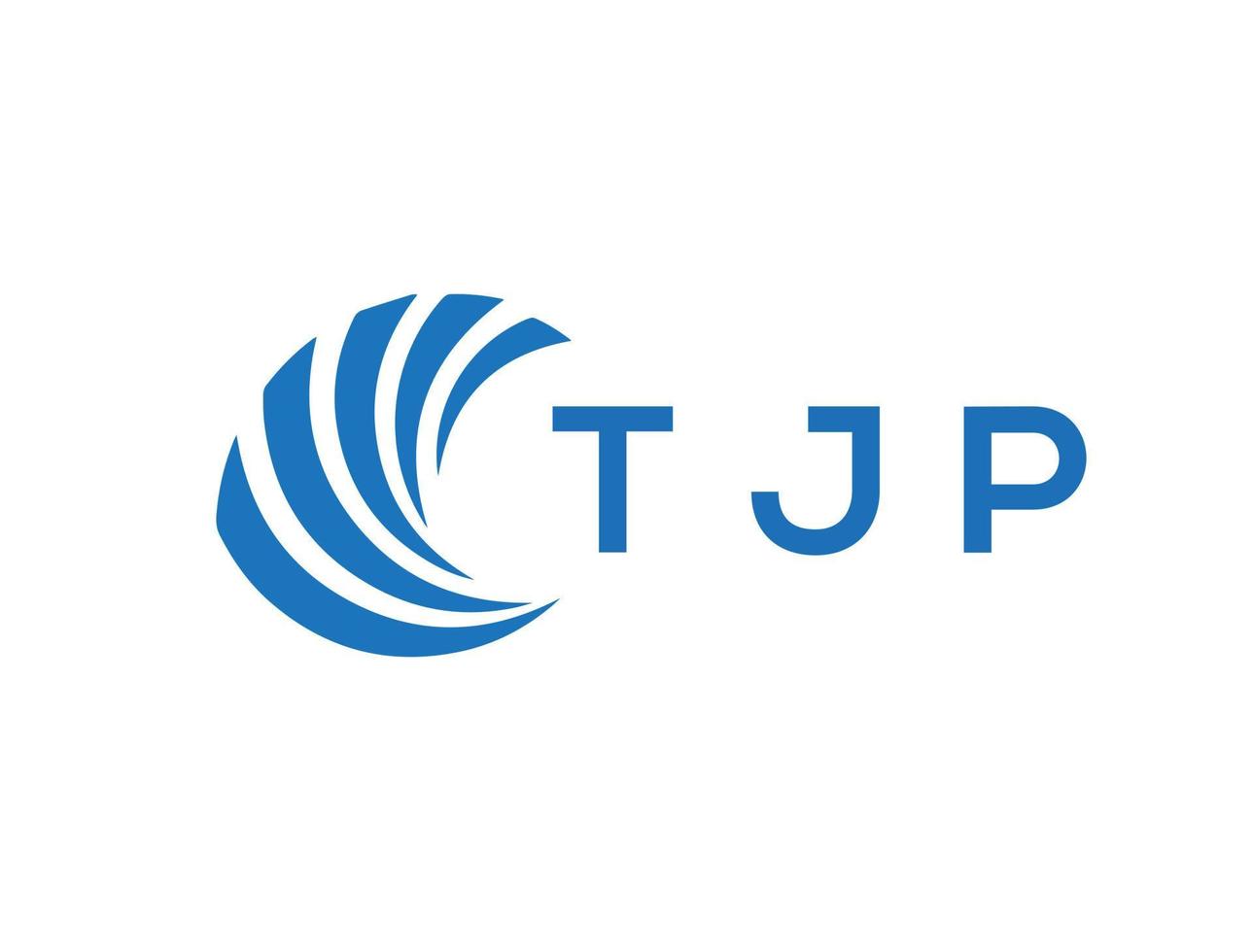 tjp lettera logo design su bianca sfondo. tjp creativo cerchio lettera logo concetto. tjp lettera design. vettore