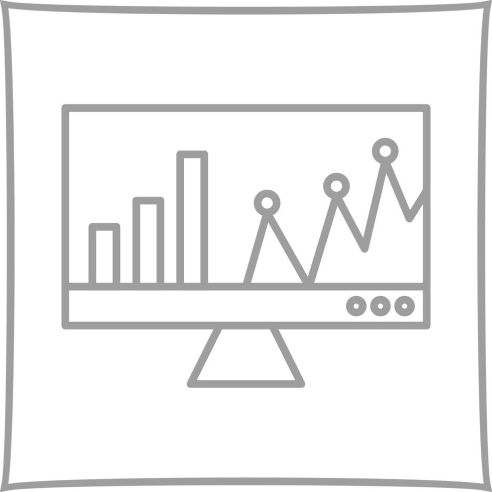 in linea statistiche vettore icona