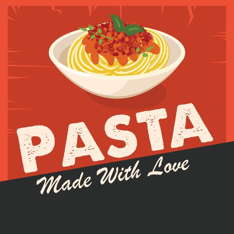 arte vettoriale poster di pasta